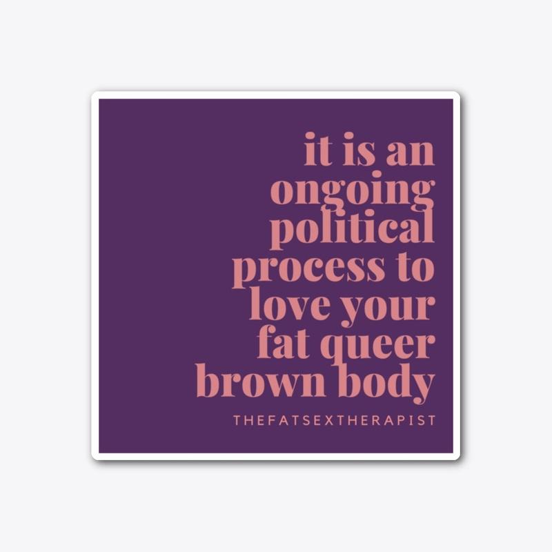 fat queer body love sticker